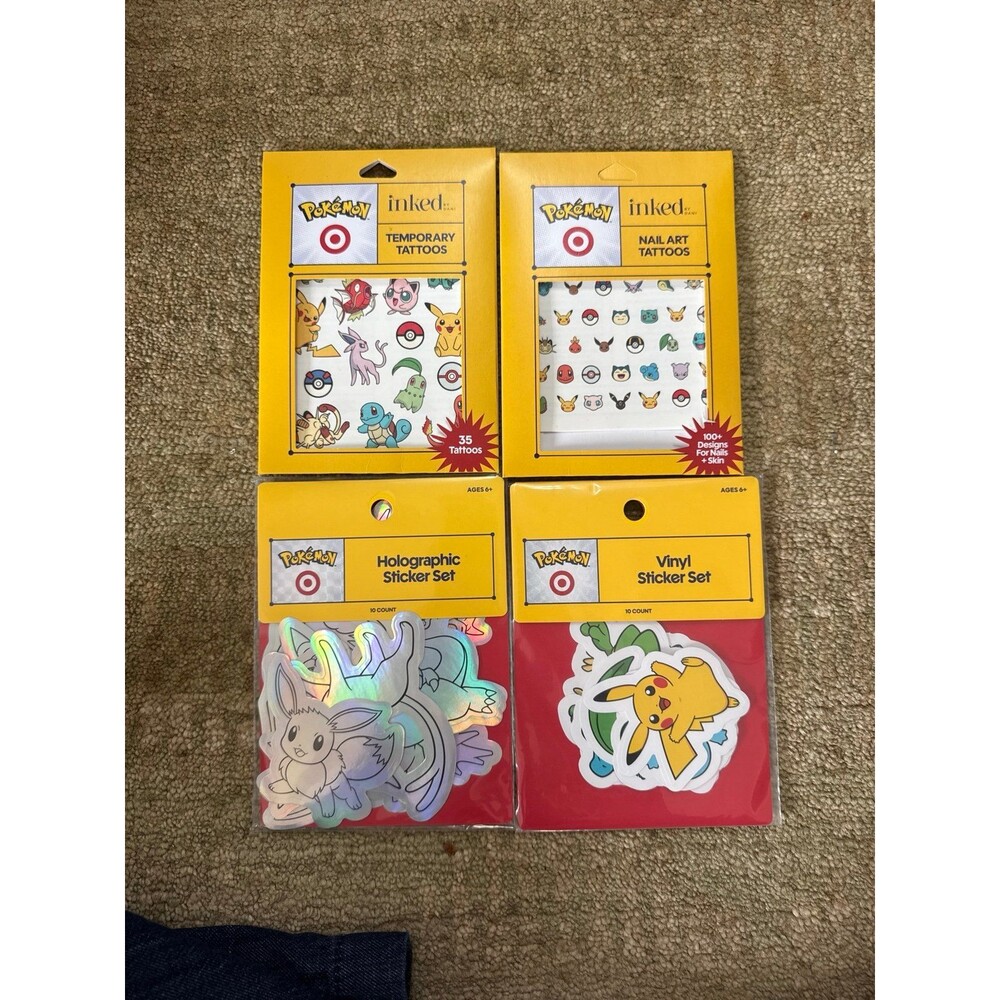 Pokemon Targets Bundle Inked by Dani Tattoos and Sticker Set